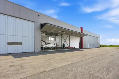 Aviation Hangar with Runway Mezzanine