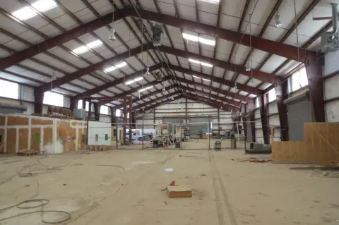 Fenced Industrial Manufacturing Facility
