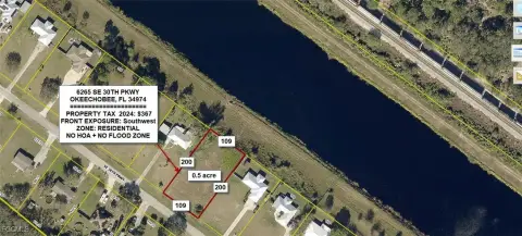 Okeechobee Canal Lot For Sale