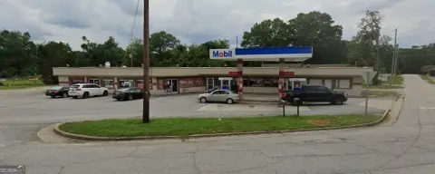 Gas Station with Brick Construction
