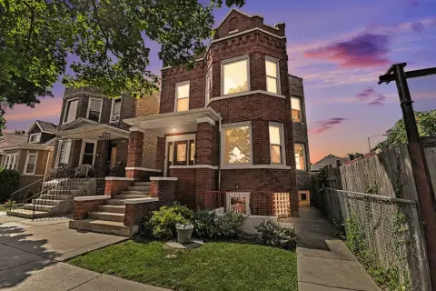 Brick Two-Flat with Garden Unit