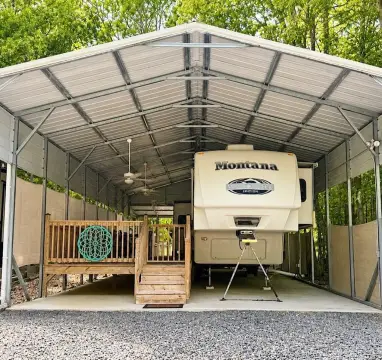 Turnkey Recreation Land with Covered RV