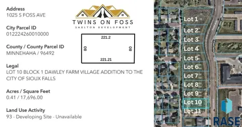 Duplex/Twin Residential Lots