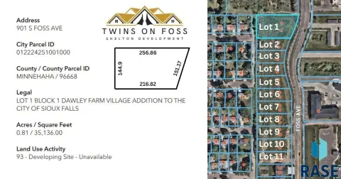 Duplex or Twin Home Lot