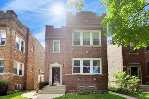 Brick 2-Flat with Garden Unit