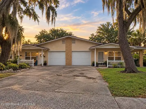 Concrete Block Duplex with Garages