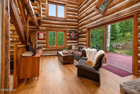 Duplex Log Cabin with Metal Roof