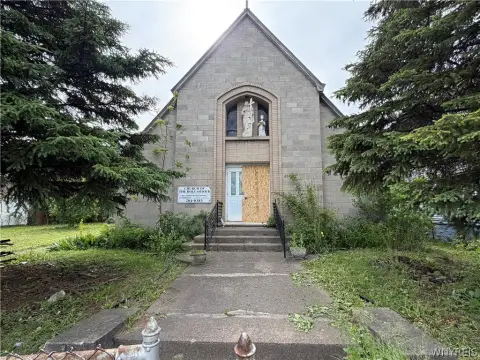 Church Building with Fenced Yard