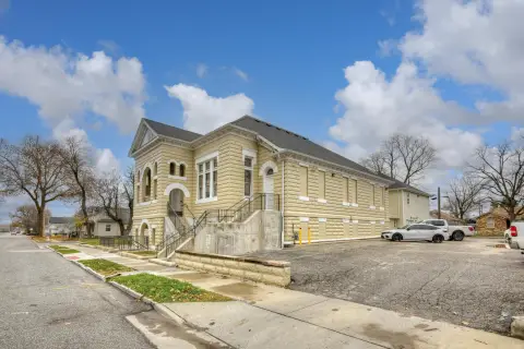 Church Building with Stained Glass