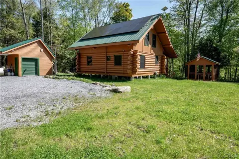 Waterfront Land with Log Cabin