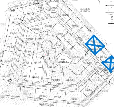 Partially Completed Residential Subdivision Land