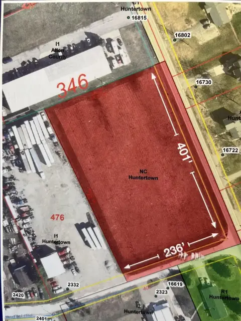 Huntertown Land Site on Corner