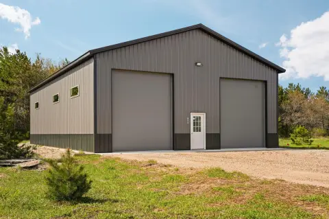 64x40 Pole Building with Two Doors