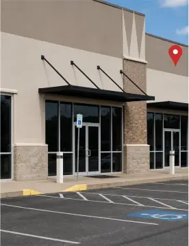 High-Visibility Strip Center Space