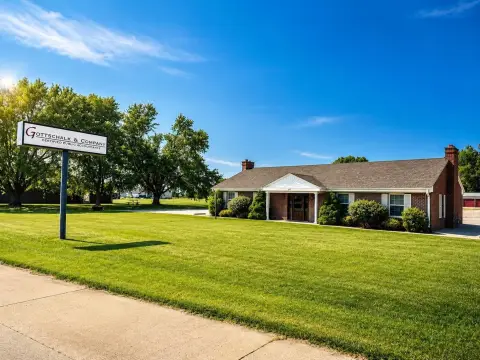 Corner-Accessible Brick Office Building