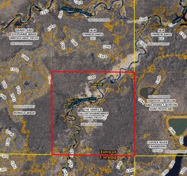 Hunting Land with River Throughway