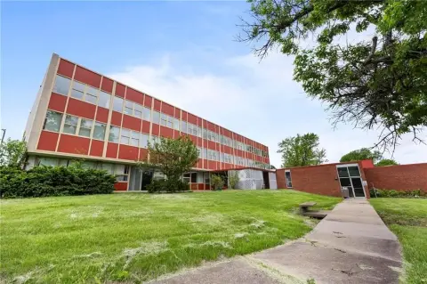 High-Ceiling Institutional School Building