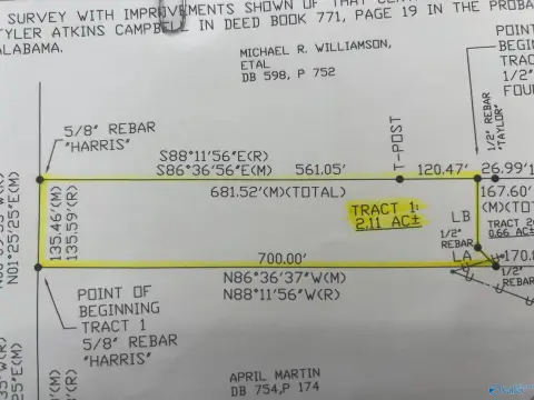 Land in Holly Pond, AL