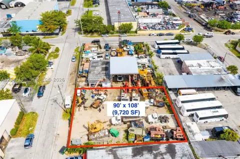 Fenced Industrial Outdoor Storage Yard