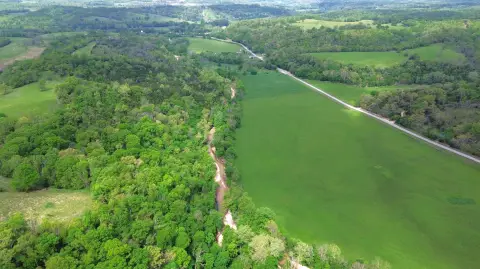 Farmland with Creek Running Through