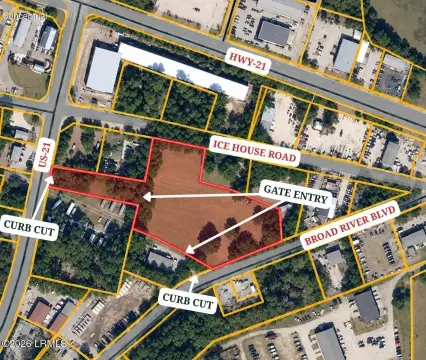 Fenced Commercial Land