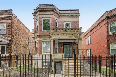 Chicago Two-Unit Brick Building