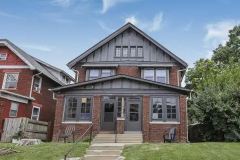 All-Brick Duplex with Detached Garages