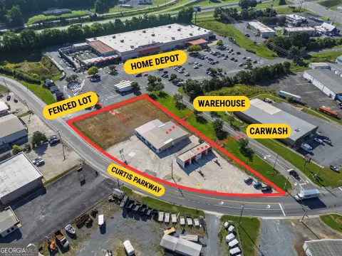 Fenced Warehouse with Car Wash