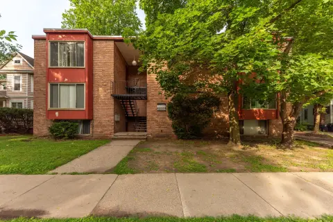 Brick Apartment Building with Laundry