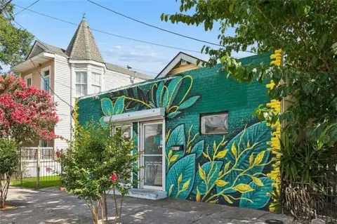 Retail and Office Building with Mural