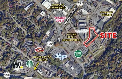 Charlottesville Development Parcel Near Retail