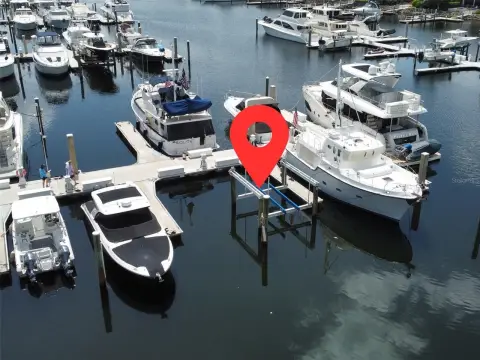 Marina Boat Slip With Lift