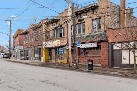 Mixed-Use Brick Building