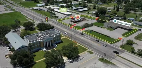 Retail Corner with Two Buildings