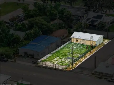 Corner Warehouse With Fenced Lot