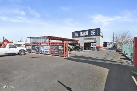 Fenced Automotive Service Shop
