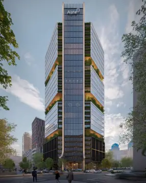 Office Tower with Double-Height Lobby