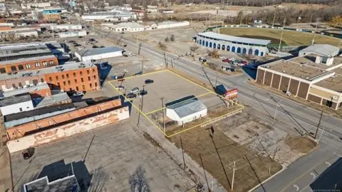 Downtown Parking Lot with Storage Building