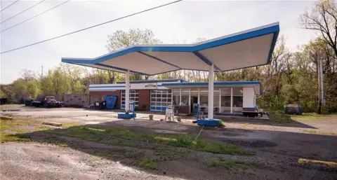 Gas Station with Drive-Through Canopy