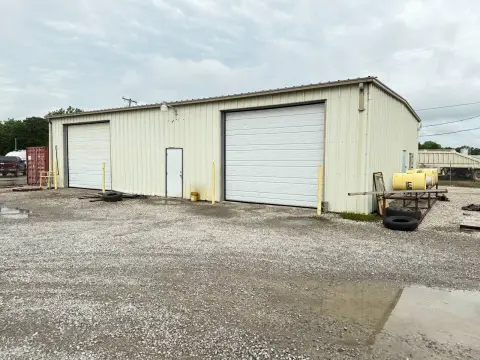 Metal Shop Building with Roll-Up Doors