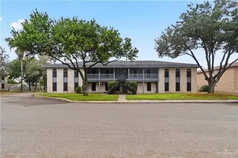 Brick Apartment Building with Patio
