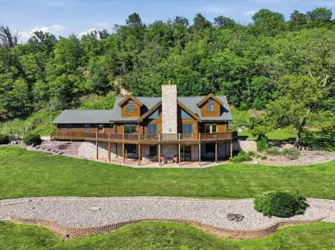 Custom D-Log Home on Acreage