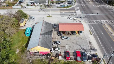 Gas Station Property with Block Building