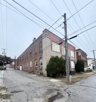 Brick Mixed-Use Building with Overhead Door