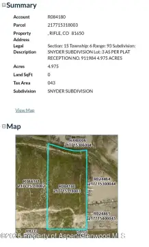 Vacant Land in Developing Resource Zone