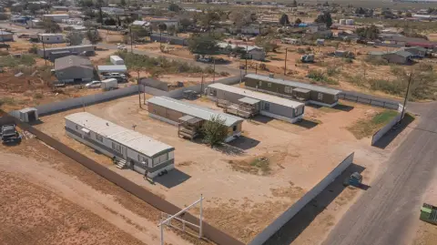 Fenced Mobile Home Park