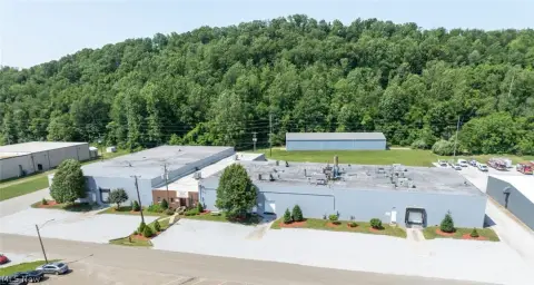 Industrial Warehouse with Cranes