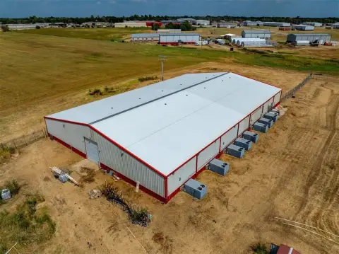 Warehouse with Security Fencing