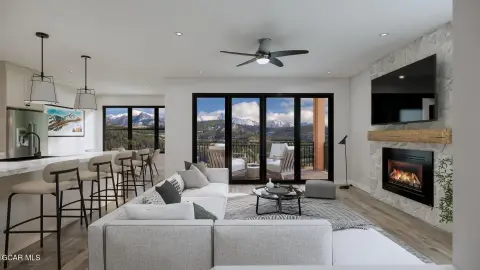 Contemporary Duplex Townhome with Fireplace