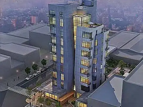 Mixed-Use Building with High Ceilings